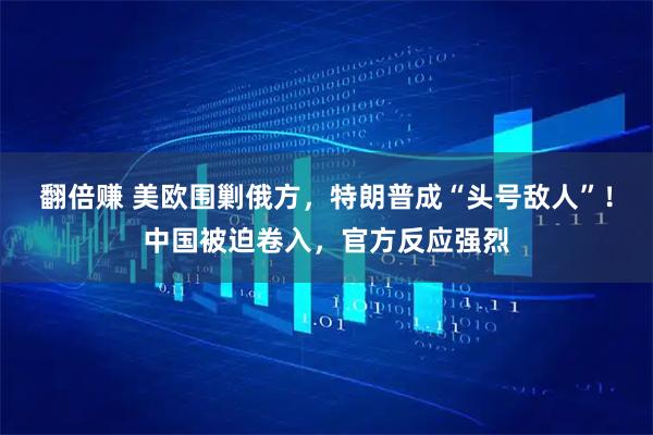 翻倍赚 美欧围剿俄方，特朗普成“头号敌人”！中国被迫卷入，官方反应强烈