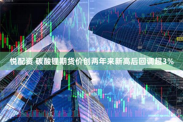 悦配资 碳酸锂期货价创两年来新高后回调超3%
